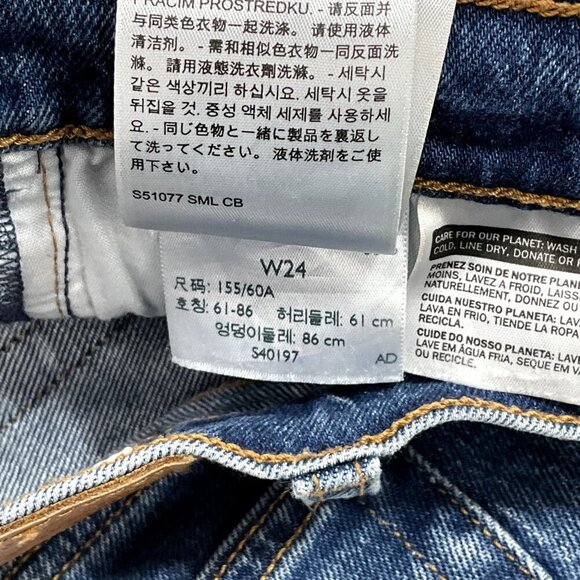 Levi's Jeans Womens 24x26 Blue Wedgie Straight Button Fly‎ High Rise Denim - Picture 9 of 13